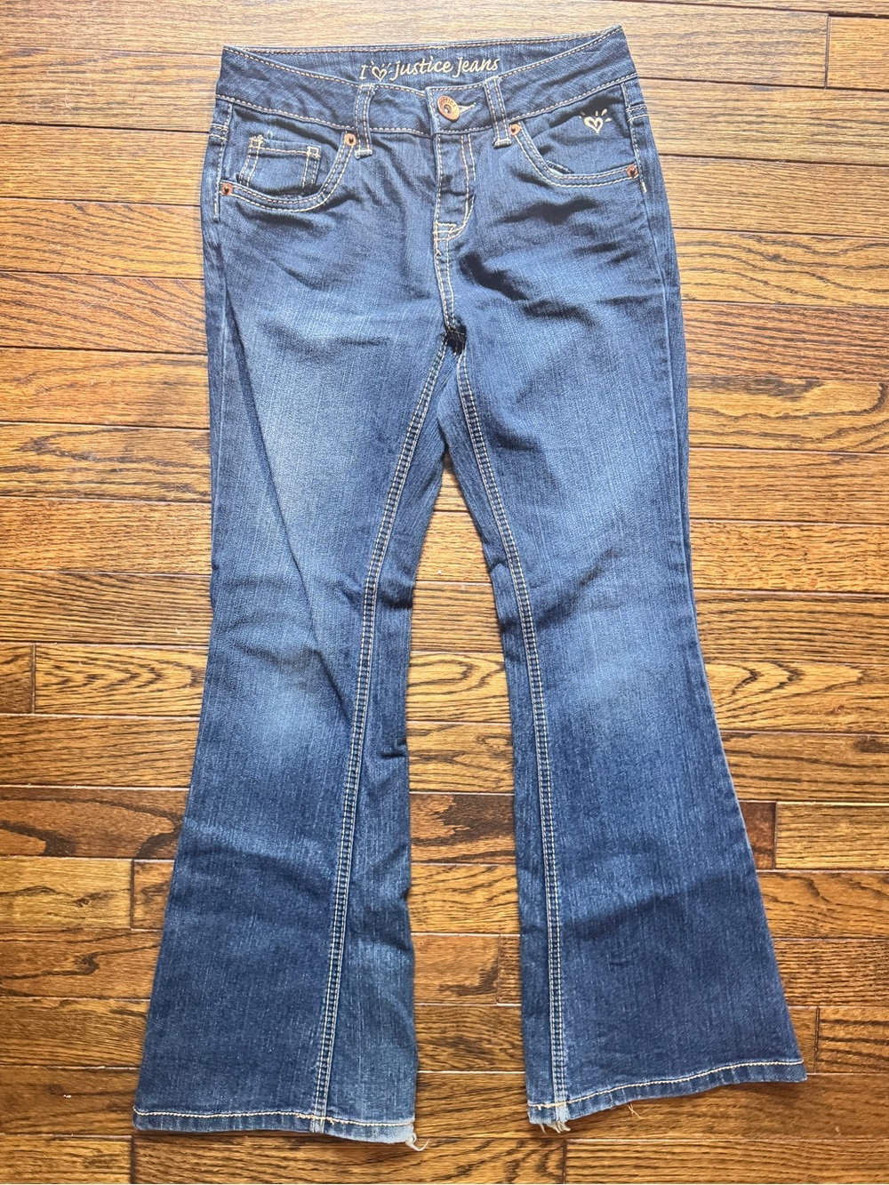 Justice Dark Blue Flared Jeans
